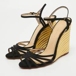 Charlotte Olympia Black Sandals Ankle Strap Sandals Size 40