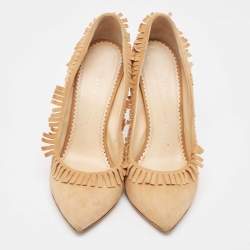 Charlotte Olympia Beige Suede Pointed Toe  Pumps Size 39