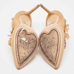 Charlotte Olympia Beige Suede Pointed Toe  Pumps Size 39