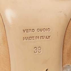 Charlotte Olympia Beige Suede Pointed Toe  Pumps Size 39