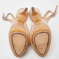 Charlotte Olympia Beige Suede Dolly Slingback Pumps Size 39