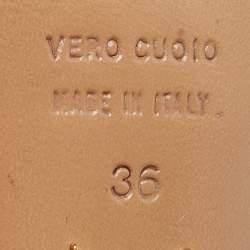 Pre Owned Charlotte Olympia Gold Leather Platform Pumps Size 36