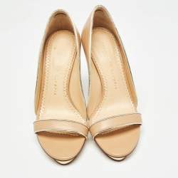 Charlotte Olympia Beige Leather Christine Pumps Size 36.5