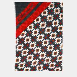 Pre Owned Charriol Red/White/Grey Scarf