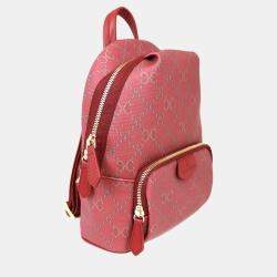 Pre Owned Charriol Bordeaux Leather Backpack bag