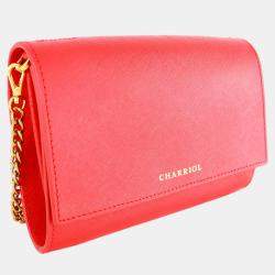 Pre Owned Charriol Red Leather Chameleon Crossbody bag