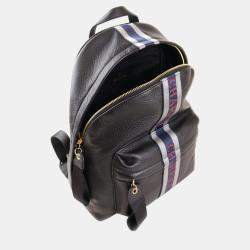 Charriol Black Leather Deauville Backpack