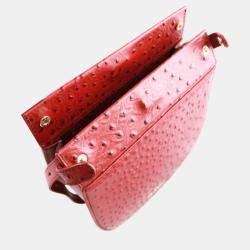 Charriol Bordeaux Leather Passion Ostrich Crossbody bag