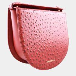 Charriol Bordeaux Leather Passion Ostrich Crossbody bag