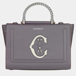 Pre Owned Charriol Storm Grey Leather MARIE OLGA Handbag