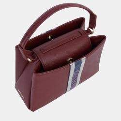 Pre Owned Charriol Bordeaux Leather Deauville Crossbody