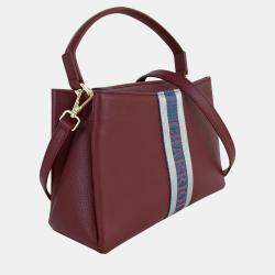Pre Owned Charriol Bordeaux Leather Deauville Crossbody