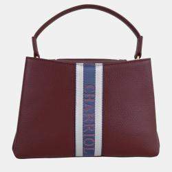 Pre Owned Charriol Bordeaux Leather Deauville Crossbody
