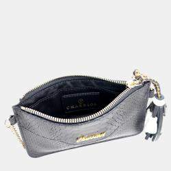 Pre Owned Charriol Black Leather PALAIS ROYAL Clutch Bag