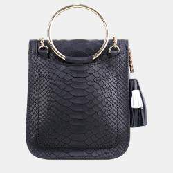 Pre Owned Charriol Black Leather PALAIS ROYAL Clutch Bag