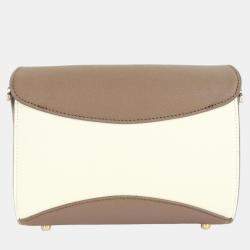 Pre Owned Charriol Taupe/Beige Leather Coralie Malia Handbag