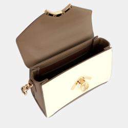 Pre Owned Charriol Taupe/Beige Leather Coralie Malia Handbag