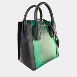 Charriol Green Leather Tote Exotic Skin Handbag