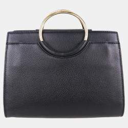 Pre Owned Charriol Black/Light Brown Leather Forever Handbag