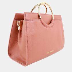 Charriol Light Brown/Off White Leather Forever Handbag