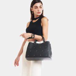 Pre Owned Charriol Black/Purple Leather Coralie Handbag