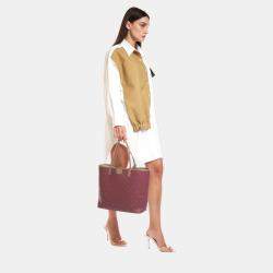 Charriol Bordeaux & Grey Leather CALYPSO Handbag