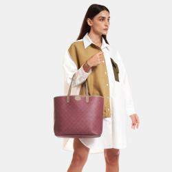 Charriol Bordeaux & Grey Leather CALYPSO Handbag