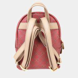 Pre Owned Charriol Bordeaux & Grey Leather  Backpack