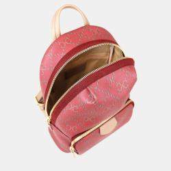 Pre Owned Charriol Bordeaux & Grey Leather  Backpack