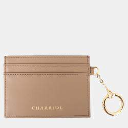 Pre Owned Charriol Bordeaux & Grey Leather  Card Holders