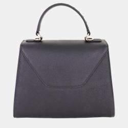 Pre Owned Charriol Black & Dark Green Leather LE REVE Handbag