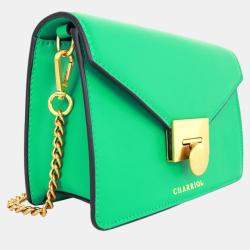 Pre Owned Charriol Green Leather TWIST Crossbody