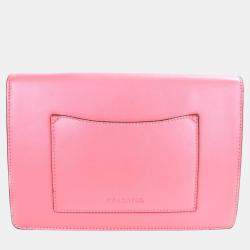 Pre Owned Charriol Coral  Leather TWIST Handbag