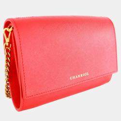 Charriol Red Leather Chameleon Crossbody