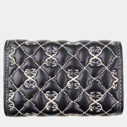 Pre Owned Charriol Black / Beige Leather Quilted Purses