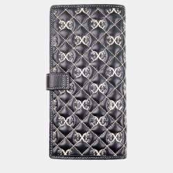 Pre Owned Charriol Black / Beige Leather Quilted Purses