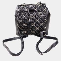 Pre Owned Charriol Black/Beige Leather LE REVE Backpack