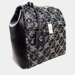 Pre Owned Charriol Black/Beige Leather LE REVE Backpack