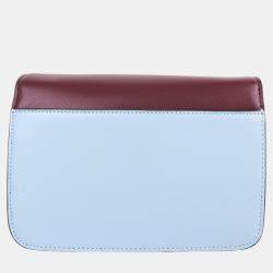 Pre Owned Charriol Blue/Cream/Bordeaux Leather LE REVE Crossbody