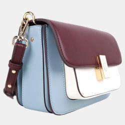 Pre Owned Charriol Blue/Cream/Bordeaux Leather LE REVE Crossbody