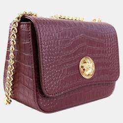 Pre Owned Charriol Bordeaux Leather LaetitiaClassic Handbag