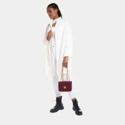 Pre Owned Charriol Bordeaux Leather LaetitiaClassic Handbag