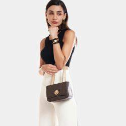 Pre Owned Charriol Dark Brown Leather LaetitiaClassic Handbag