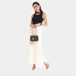 Pre Owned Charriol Dark Brown Leather LaetitiaClassic Handbag