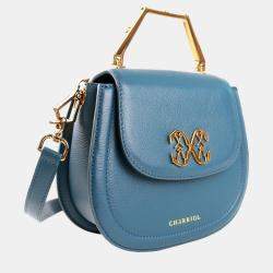 Charriol Bluish Green Leather MARIE OLGA Handbag