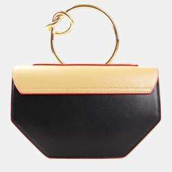 Pre Owned Charriol Black/Yellow Leather ZENITUDE Handbag