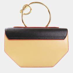 Pre Owned Charriol Yellow/Black Leather ZENITUDE Handbag