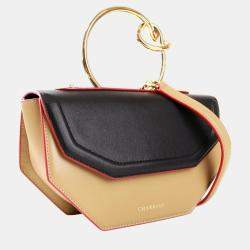 Pre Owned Charriol Yellow/Black Leather ZENITUDE Handbag