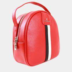 Charriol Red Leather Conic Handbag