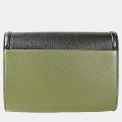 Charriol Green Leather Forever Crossbody
